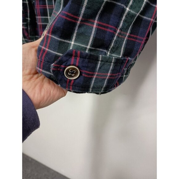 Zara Mens Flannel Utility Jacket Shacket XL Green Plaid Quilted Liner Grunge - Picture 6 of 8